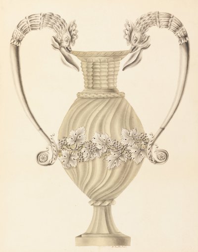 تصميم لجرار كريستال مع حوامل فضية بواسطة جوزيف انطون سيثالر الثاني